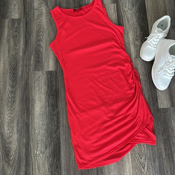 2023 SummerSleeveless Tank Dress. Slim Fit Crew Neckline. Slimming. - Picture 6 of 6